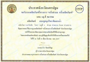 หนังสือรับรอง-หนึ่งตำบล-หนึ่งผลิตภัณฑ์-OTOP-2